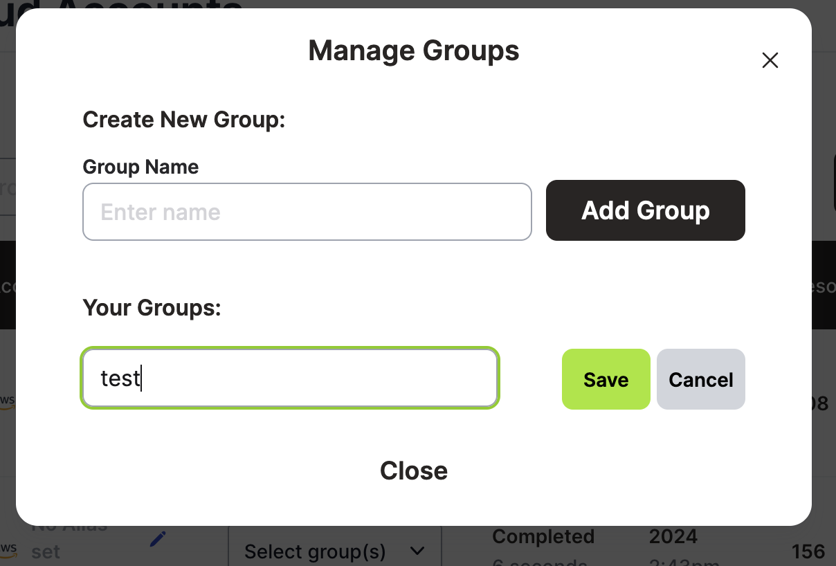 Manage Group Name